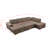 128" U Shaped Sectional Couch With Ottomans