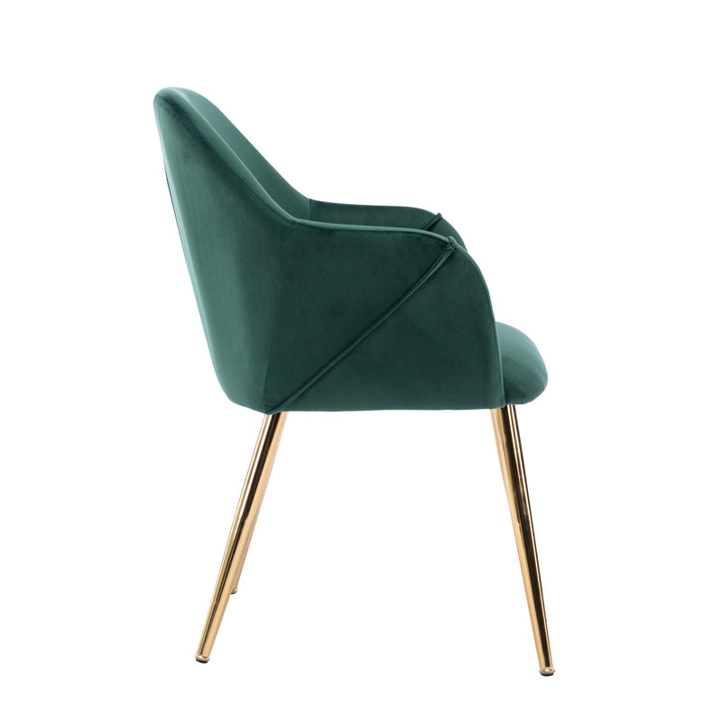 Abdulbaki 46cm H Velvet Upholstered Armchair, Green