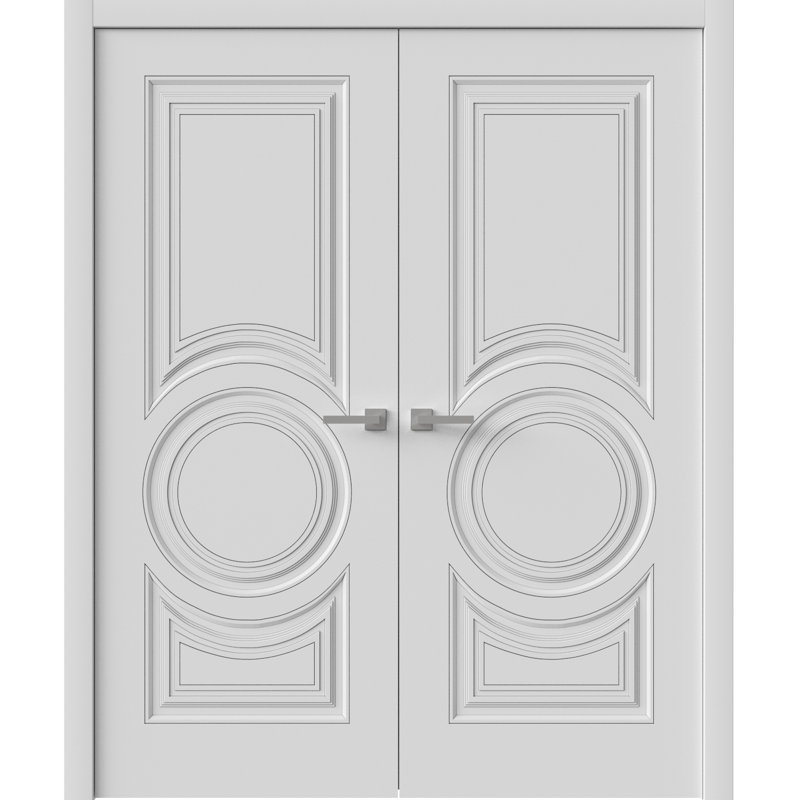 Portes intérieures intérieures | Émail impérial blanc 1855 | Cadre de panneau intérieur en bois massif | Portes de chambre à coucher pour garde-robe