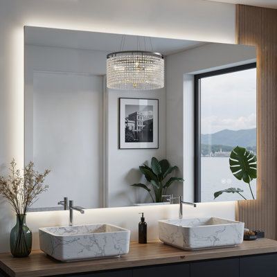 Lunara UL Certified Frameless Backlit LED Bathroom Vanity Mirror , Anti Fog Temper Glass 3 Year Warranty