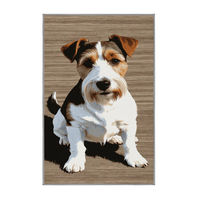 Washable Parson Russell Terrier Dogs Area Rug