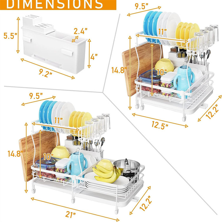 YITAHOME Adjustable Stainless Steel Dish Rack