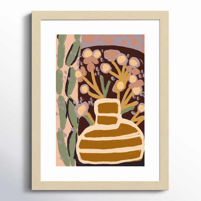 Pastel Impression by Treechild, 17" H x 13" W, Brown Framed