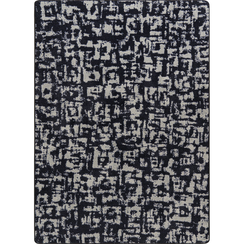 WorkSpace Block Print Area Rug, Rectangle 3'10" x 5'4"