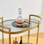 Cosmo Metal Bar Cart with Wheels