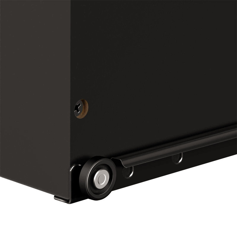 Anestin 48cm W Solid Wood Bedside Table, Black
