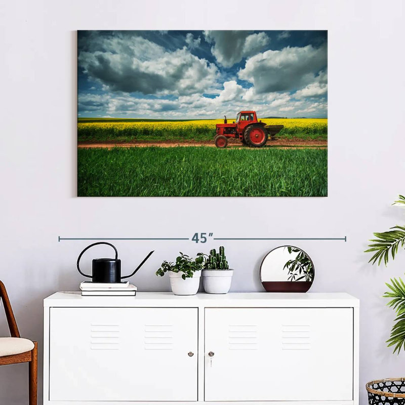 Alvord - tracteur de campagne rouge, H 26 po x l 39 po