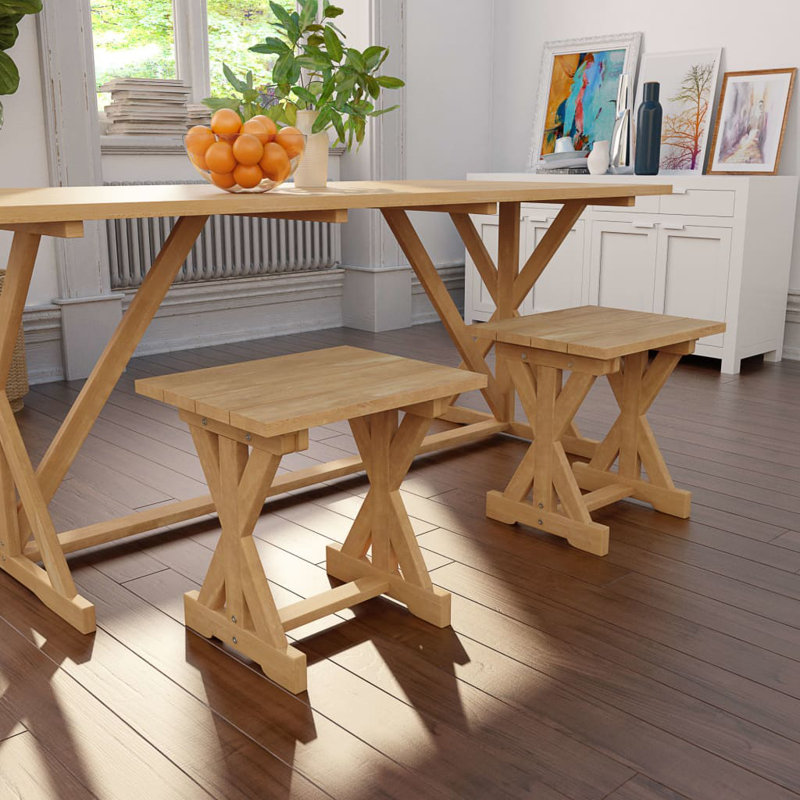 Ellen Solid Wood Accent Stool