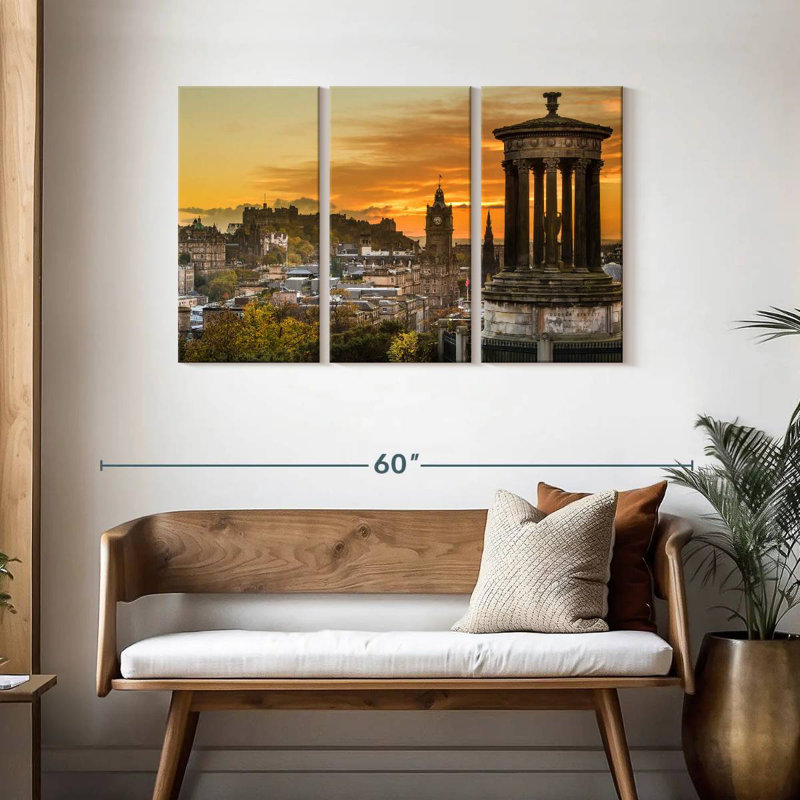 Syd Sunset Over Edinburgh, 28" H x 45" W