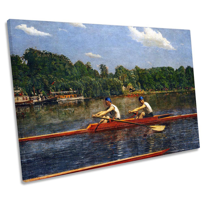 Thomas Eakins The Biglin Brothers Racing - Wrapped Canvas Print, 91.4cm H x 137.2cm W x 4cm D