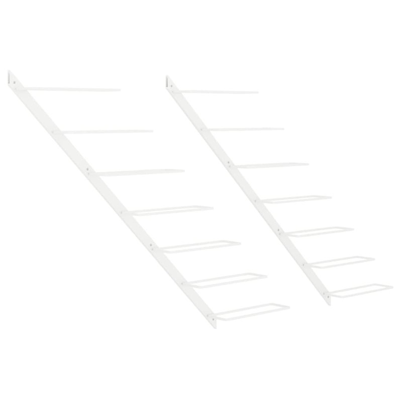 Rangement mural pour porte-bouteilles Danixsa, H 28,3 po x l 34,6 po x P 3,1 po, Blanc