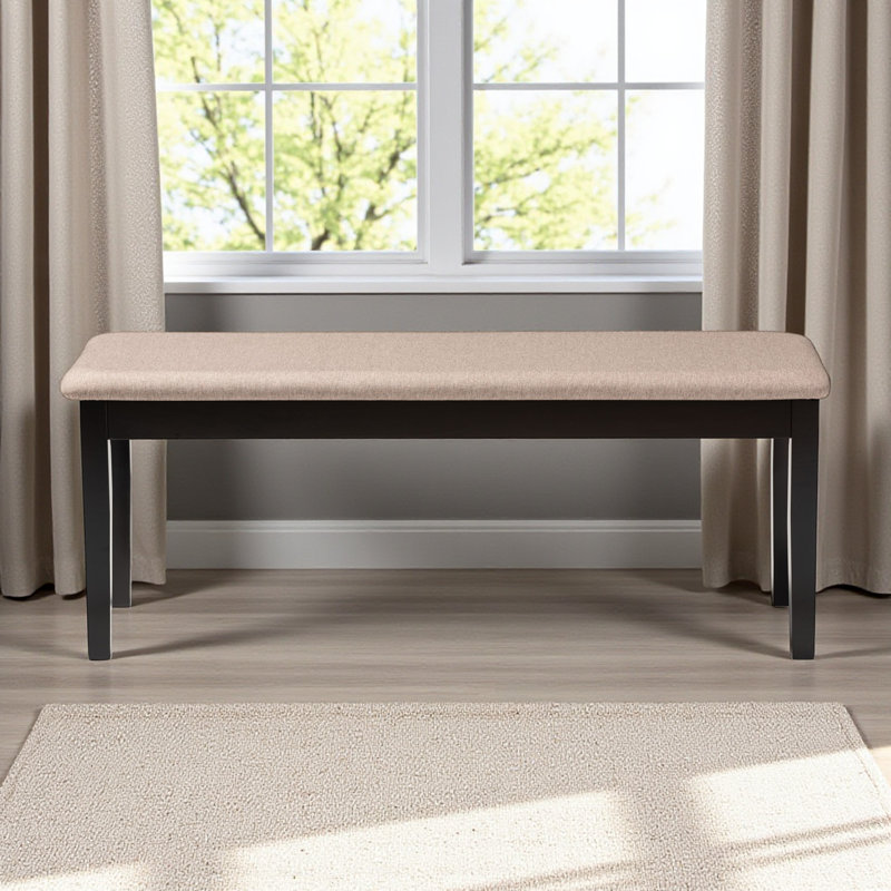 Banc de salle à manger rembourré brun foncé Exalt H 18,68 po x l 47,68 po x P 15,85 po Exalt
