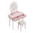 Beautiful Vanity Dresser with Mirror and Stool Set Storage Drawers-129413799