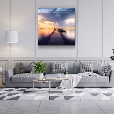 Superbe peinture décorative en verre trempé de 19,7 po x 19,7 po | 100% verre trempé, épaisseur: 0,16 pouce | Impression UV pour des couleurs éclatantes | Parfait pour la décoration intérieure, le salon ou le bureau