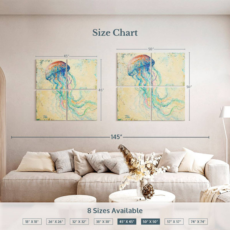 Brampt Creatures Of The Ocean I, 50" H x 50" W