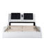 Base de lit tapissier en similicuir: DEL, musique Bluetooth, RVB, massage par vibration-432689209-432689211