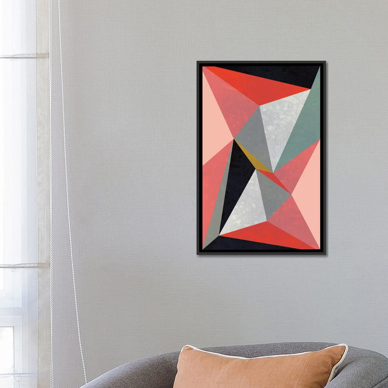 «Canvas III», impression sur toile, H 26 po x l 18 po x P 1,5 po, Toile avec cadre noir, Pas de tapis