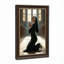 Art mural antique sur toile encadré doré pour le salon, la chambre à coucher, le bureau ou le vestibule - décoration murale décorative avec nonne priante-128998017-128998013