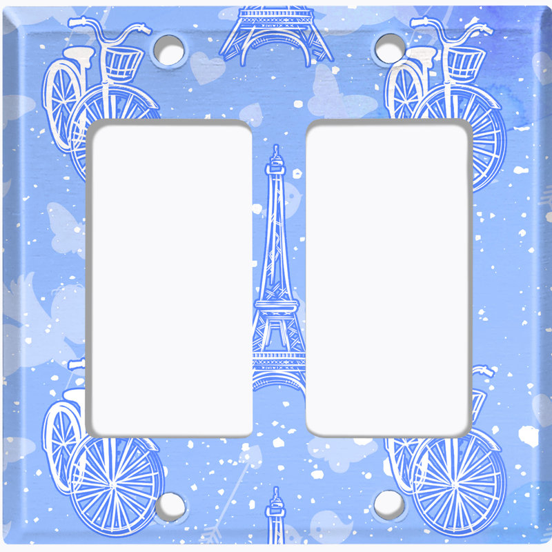 Patterned 2 - Gang Toggle Light Switch Standard Wall Plate