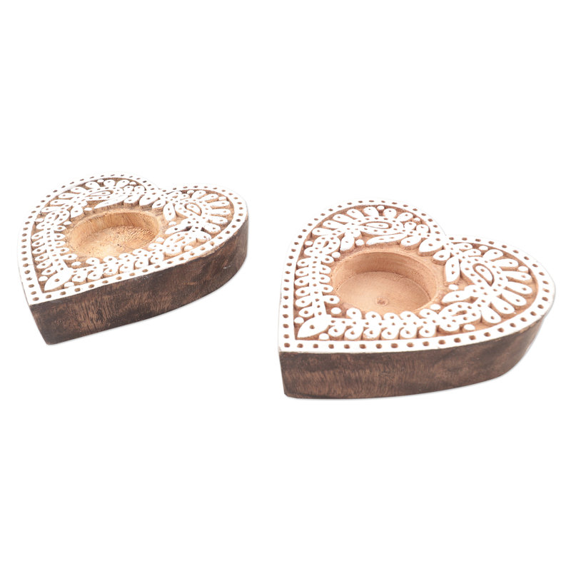 0.9'' H Wood Tabletop Tealight Holder