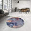 Tapis rouge / bleu à motif abstrait Breesport-882486737