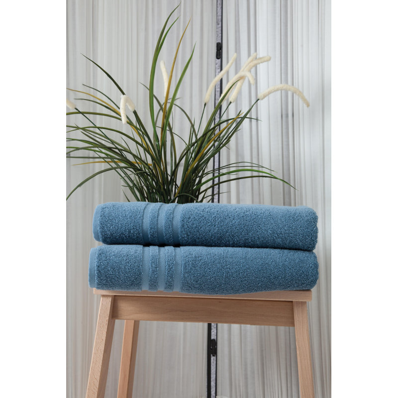 Kressley Midweight Bath Towel, Sienna Blue
