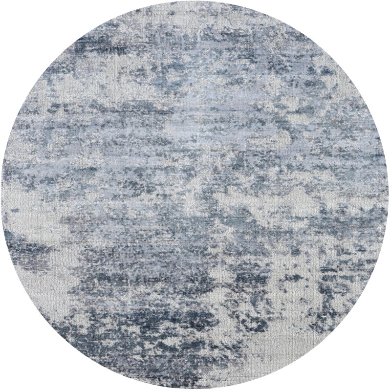 Tapis abstrait gris, Rond 3 pi