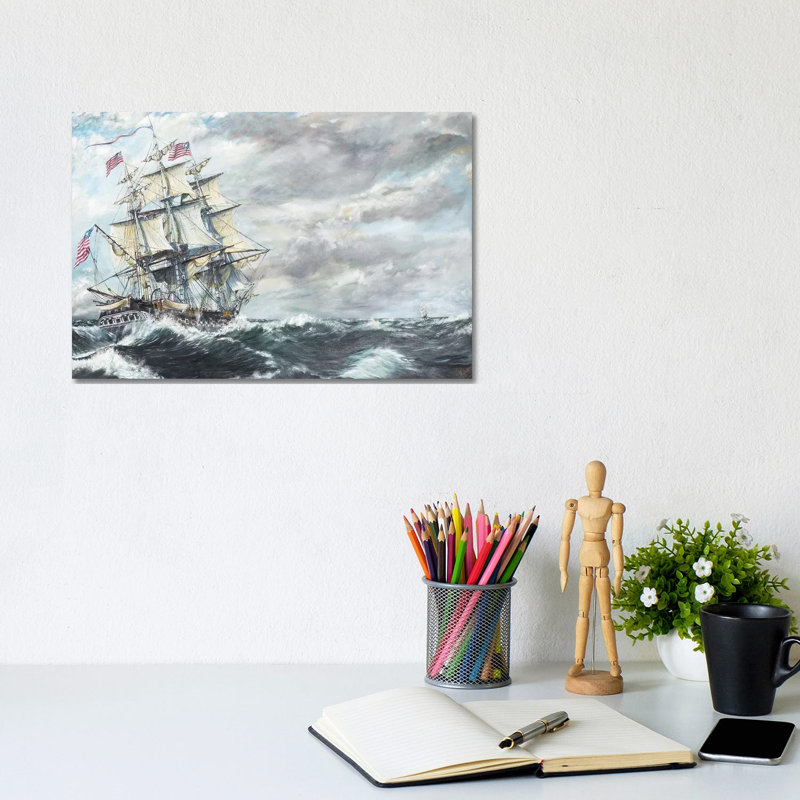 USS Constitution Heads For HM Frigate Guerriere (8/19/1812), 2003  - Gallery-Wrapped Canvas Giclée