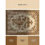 Tapis beige moelleux moelleux en plumes et volutes classiques-988934273