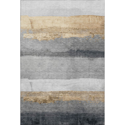 Premium Machine Washable Fairwood AMF1883 Stripes Rug