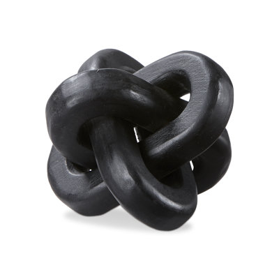 Forever Knot Wood Sculpture Black Everyday