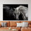 Modern Modern Farmhouse Decor: Horse Couple, reproduction d'art sur toile, toile tendue 1P