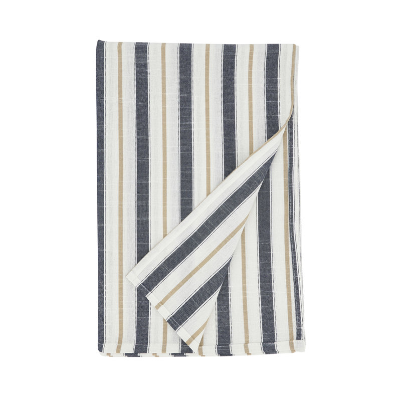 Nappe à rayures bleues, 70 po carré