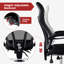 Chaise de bureau ergonomique en filet avec repose-pieds Inbox
