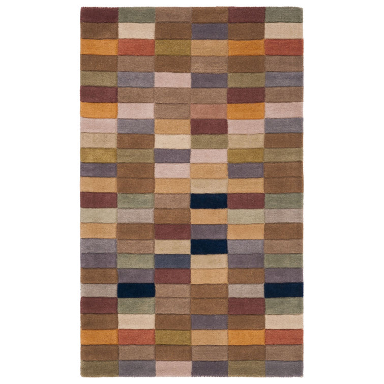 Charbonneau Drive Hand Tufted Wool Pile Geometric Rug