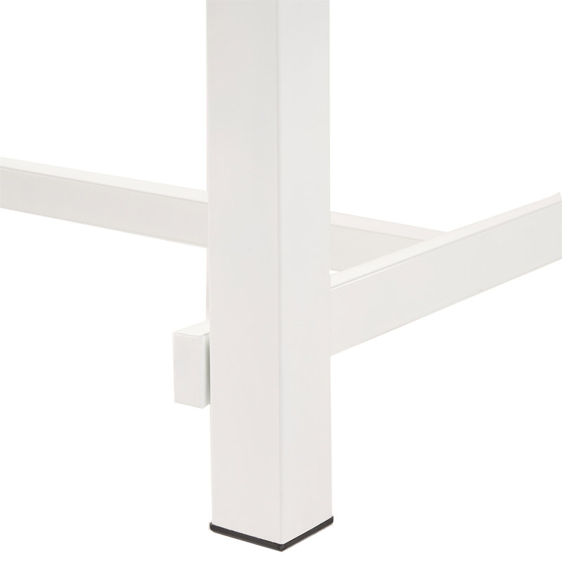 Table de salle à manger d'extérieur (table incluse seulement), Marron foncé, Blanc