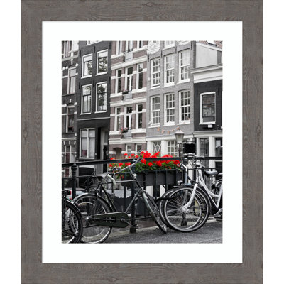 Dominyk Gray Wood Picture Frame with Mat