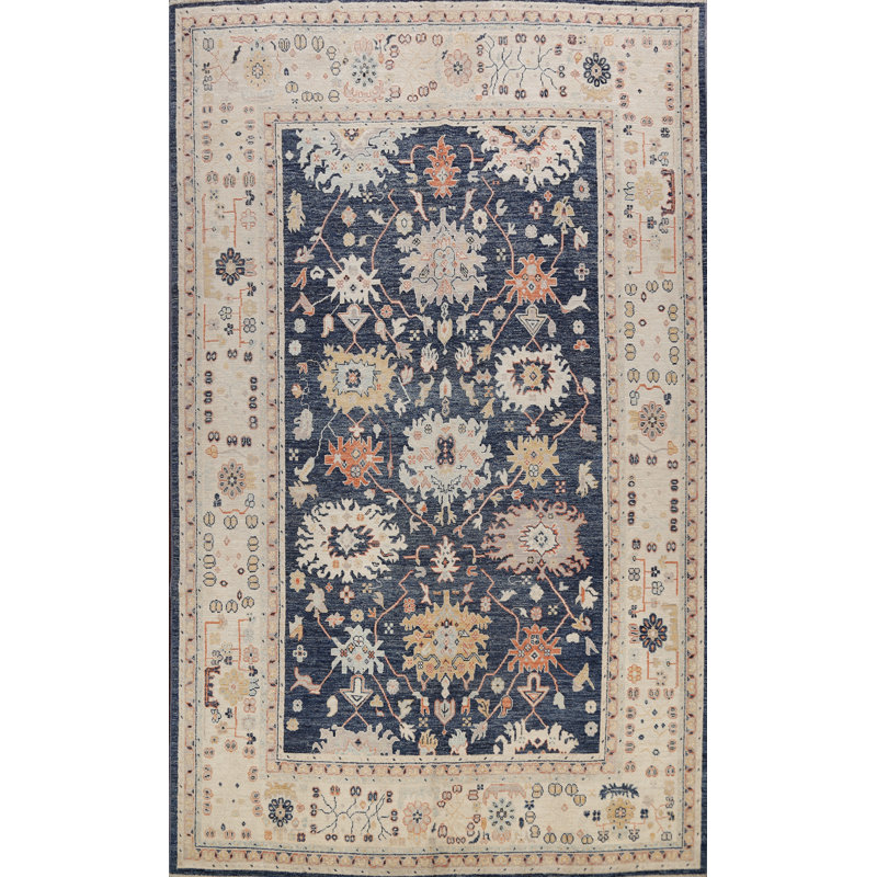 One-of-a-Kind 9'4" X 11'10" New Age Wool Area Rug in Beige