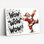 Père Noël Wow Wow Wow, reproduction d'art sur toile tendue (ensemble de 1)