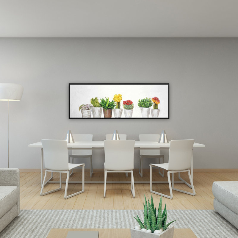 Small Cactus & Succulents Framed Canvas | Botanical Wall Art