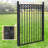 Heavy Duty 76FT Pinnacle Fence Barrier Kit with 5FT H X 6FT W Panels, Decorative Fence Gate, Posts, Connectors, Outdoor Fencing for Yard-111026642