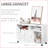 Printer Stand, Home Office Mobile Organizer with Storage, Lockable Drawer | Minimalist Snow White | 39.25”L x13.75”W x25.5”H | Particle Board