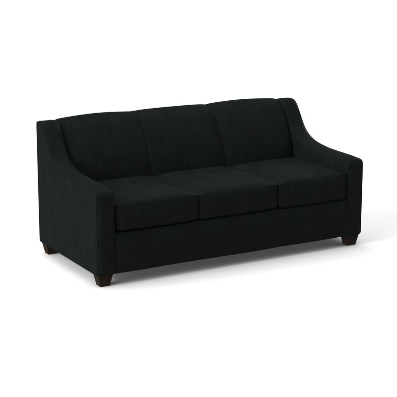 Phillips 76" Sofa Bed with Reversible Cushions, Cardigan Coal, Cafelle, Hybrid