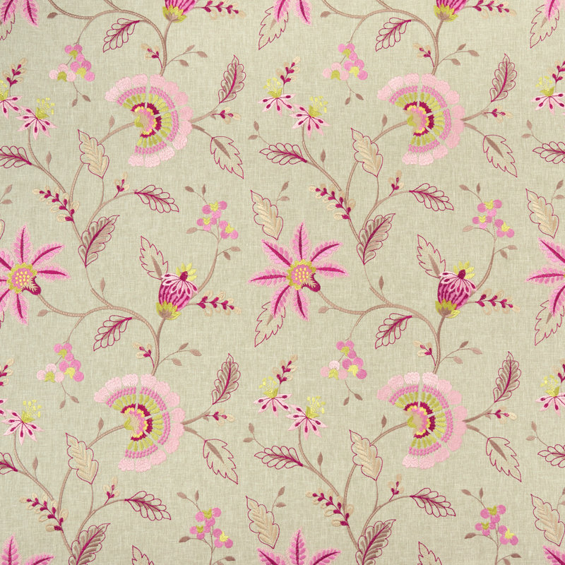 Halcyon Delamere Fabric, Raspberry