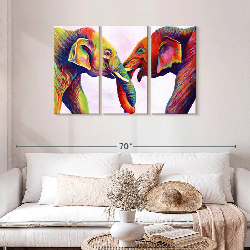 Elephant Calves, 28" H x 45" W