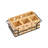 Adjustable Bamboo Silverware Caddy with Paper Plate Holder