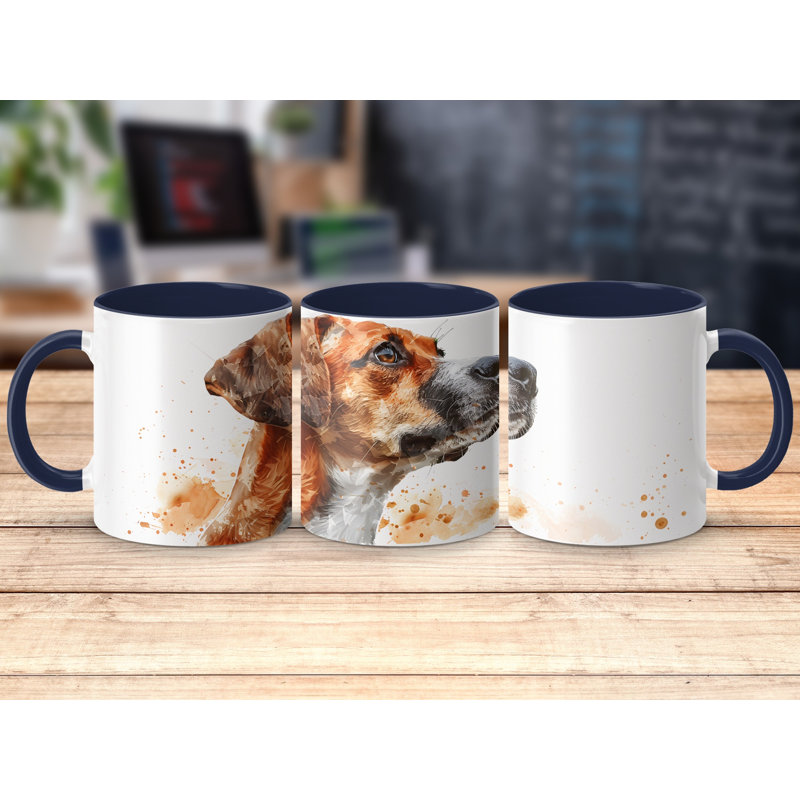 Ceramic Coffee Mug, 4, Navy