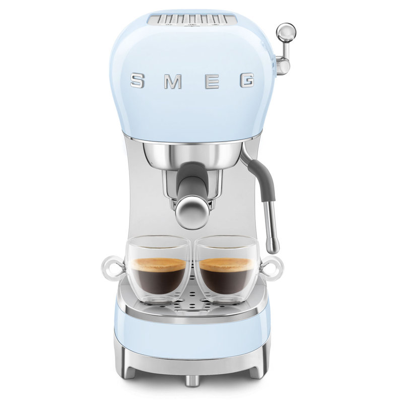 Manual Espresso Machine, Pastel Blue