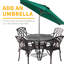 Ensemble de bistro 5 pièces pour patio, ensemble comprenant 4 chaises et 1 table ronde avec trou pour parasol, table et chaises en fonte d'aluminium, convenant à une terrasse de jardin