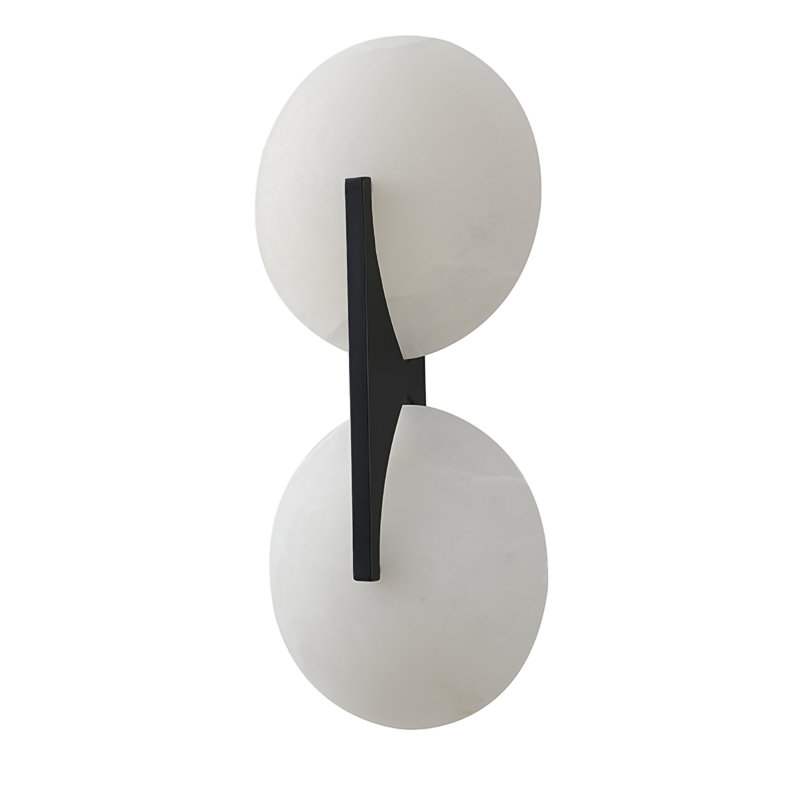 Traditional 2-Light LED Alabaster Wall Sconce 